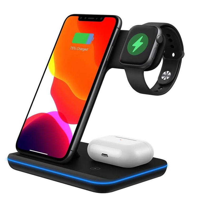 3 in 1 Wireless Charger | Charge your phone, watch and Airpods at the same time charger stand - RedSky Medical