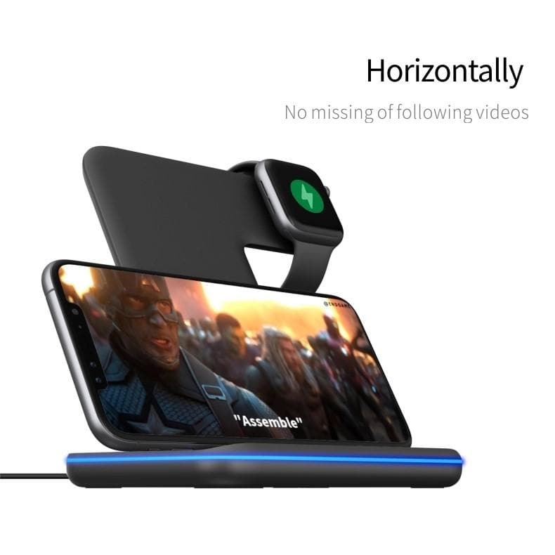3 in 1 Wireless Charger | Charge your phone, watch and Airpods at the same time charger stand - RedSky Medical