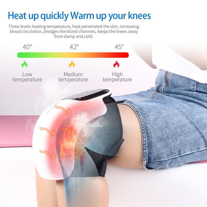 Heated Vibration Knee Massager | Wireless Knee Massager with infrared and  heat therapy