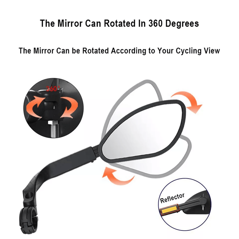 Redsky Handlebar Rear View Mirror Glass Bike Mirror Cycling Mirror - RedSky Medical