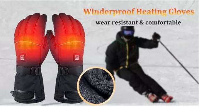 Redsky Heated Gloves with Temperature settings Rechargeable, waterproof, touch screen, Best Snowboarding Gloves - RedSky Medical