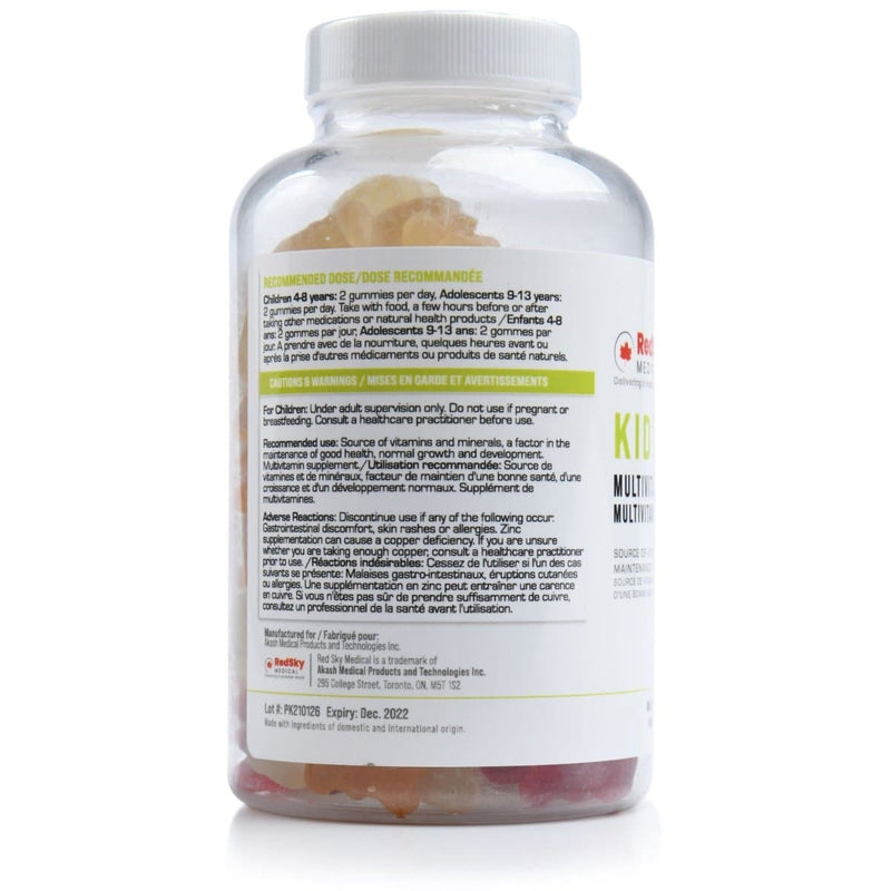 Redsky Kids Multivitamin | Age 4 - 13 yrs old | 90 Gummies - RedSky Medical