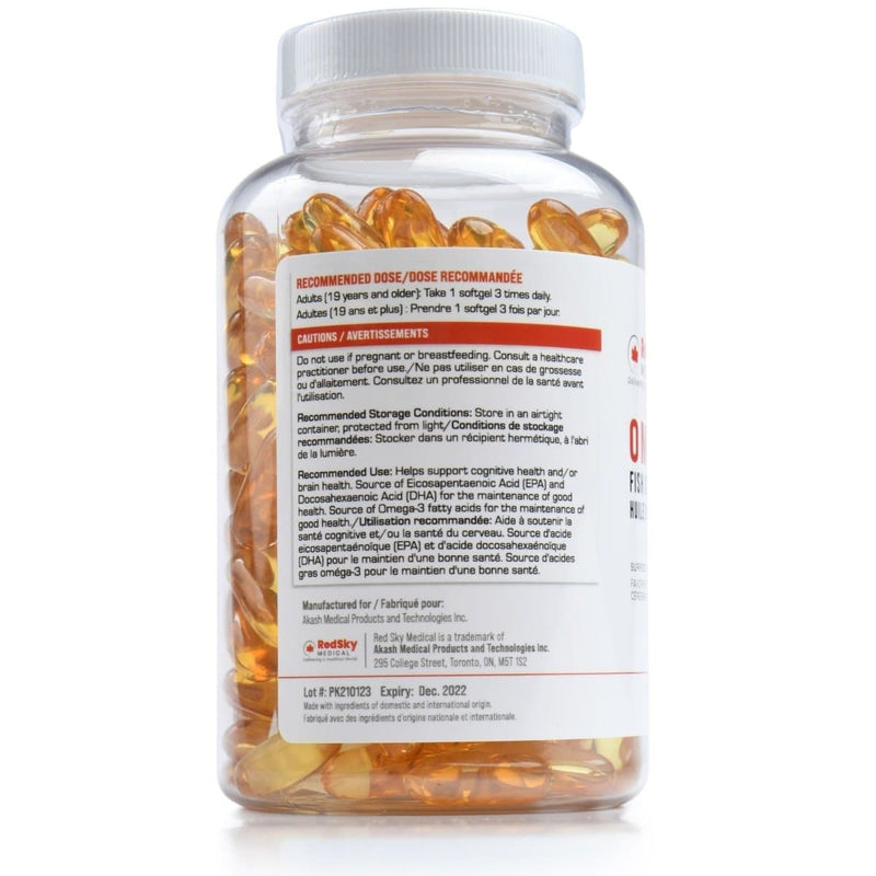 RedSky Omega 3 Fish Oil | 180 Capsules - RedSky Medical